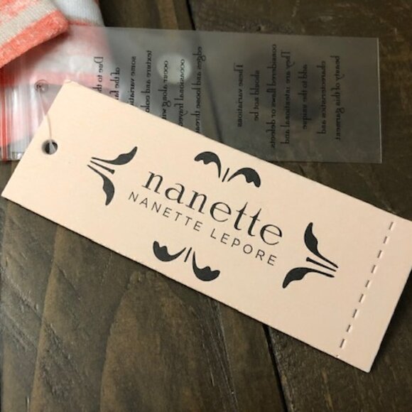 𝅺nanette Lepore Lightweight Tangerine Striped Top - Picture 5 of 6